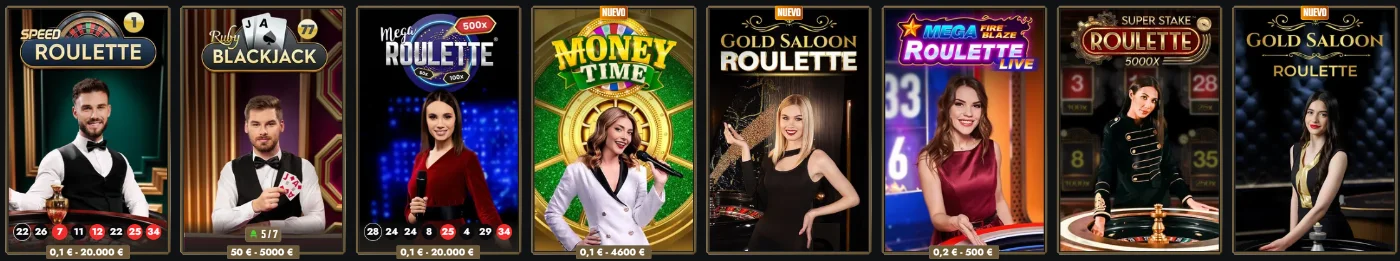 Burst Games ruleta en vivo Burst Games selección de juegos de ruleta en vivo con mesas y crupieres